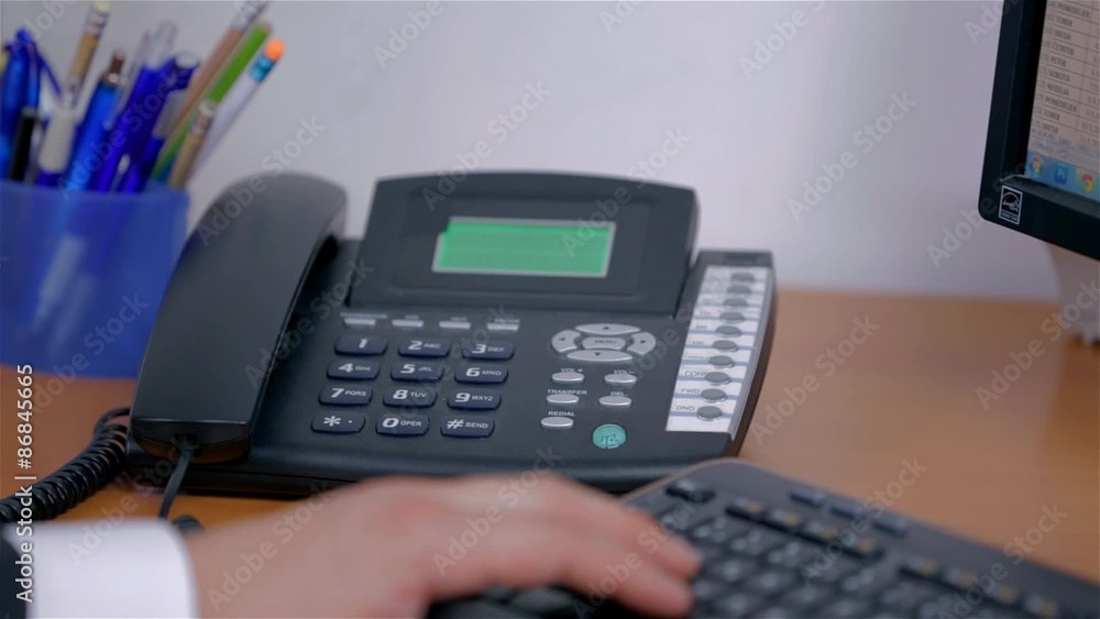 Close Up Phone Rings and Picking Up Close Up Phone Rings and Picking Up