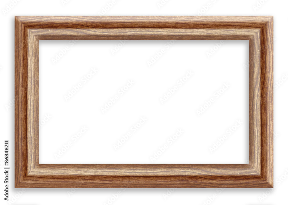 Wood frame isolated on white Wood frame isolated on white