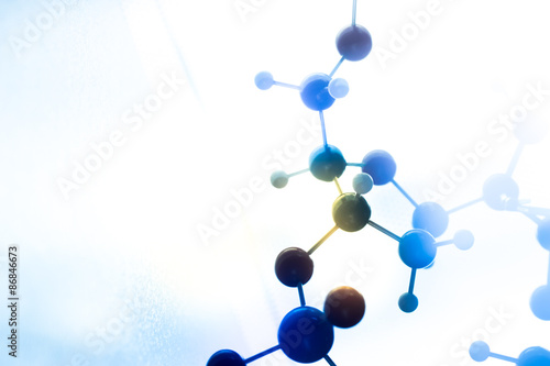 Molecule molecular DNA in a science lab test