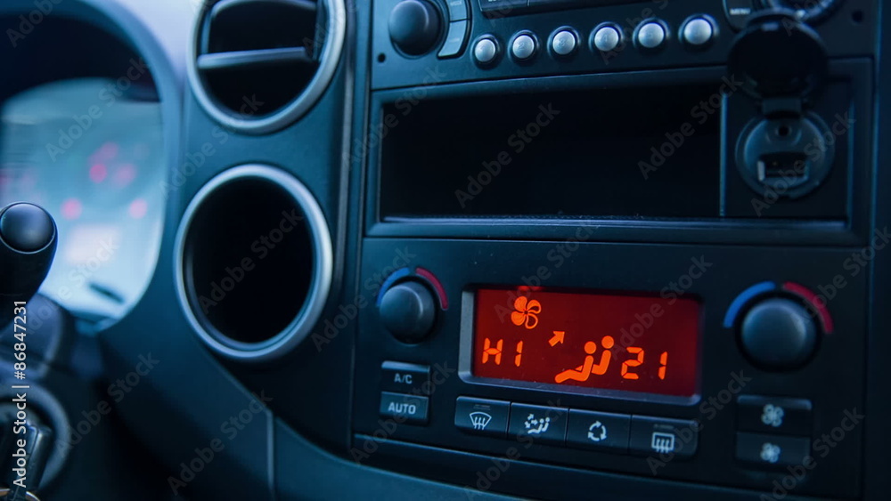 Warming car in winter Warming car in winter
