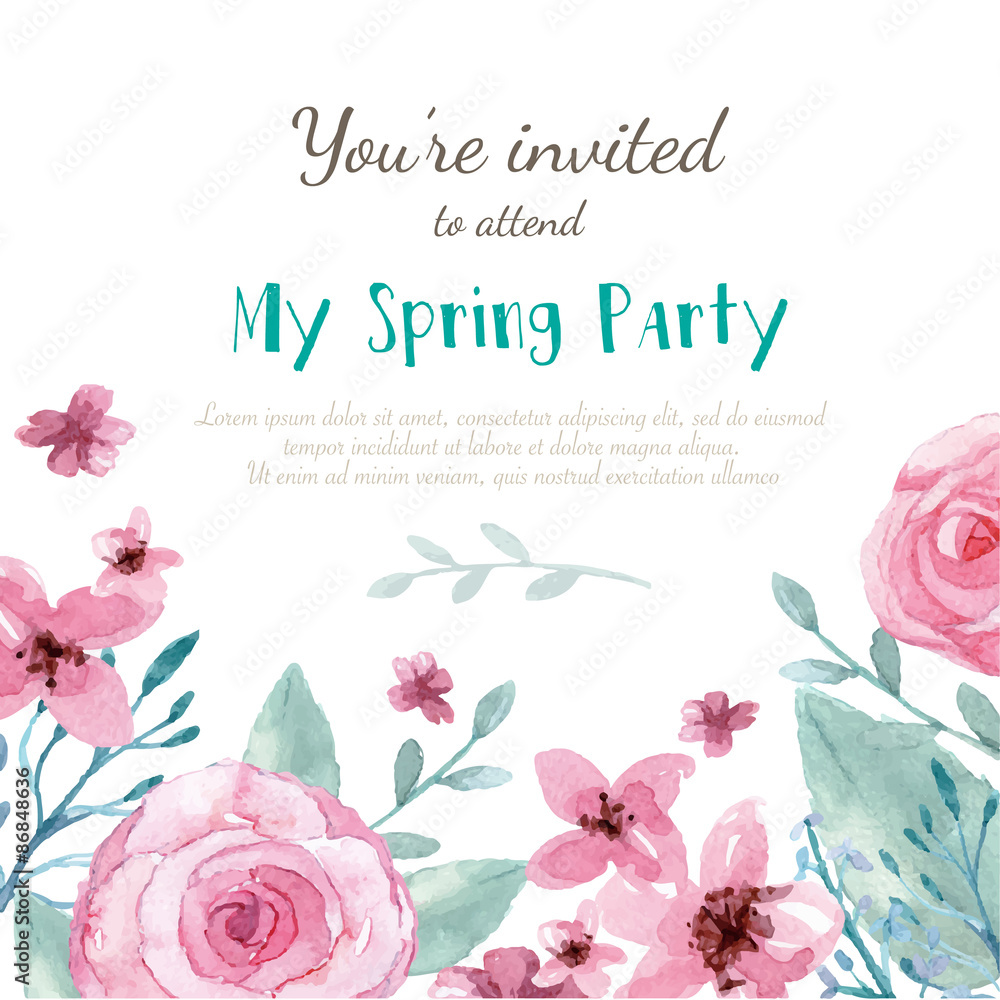 Flower Invitation Card Flower Invitation Card