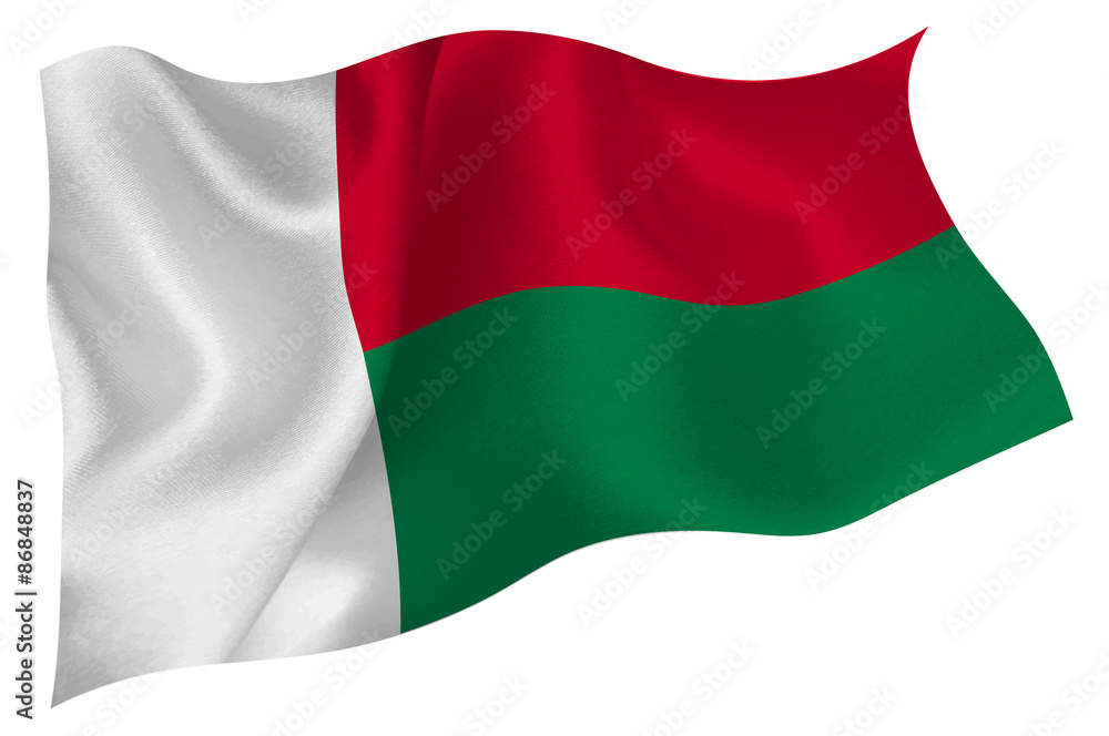 Obraz premium マダガスカル 国旗 旗