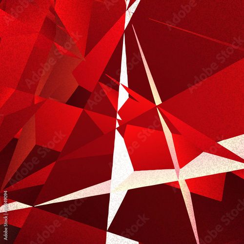 Retro geometric background with colorful triangles on textured paper