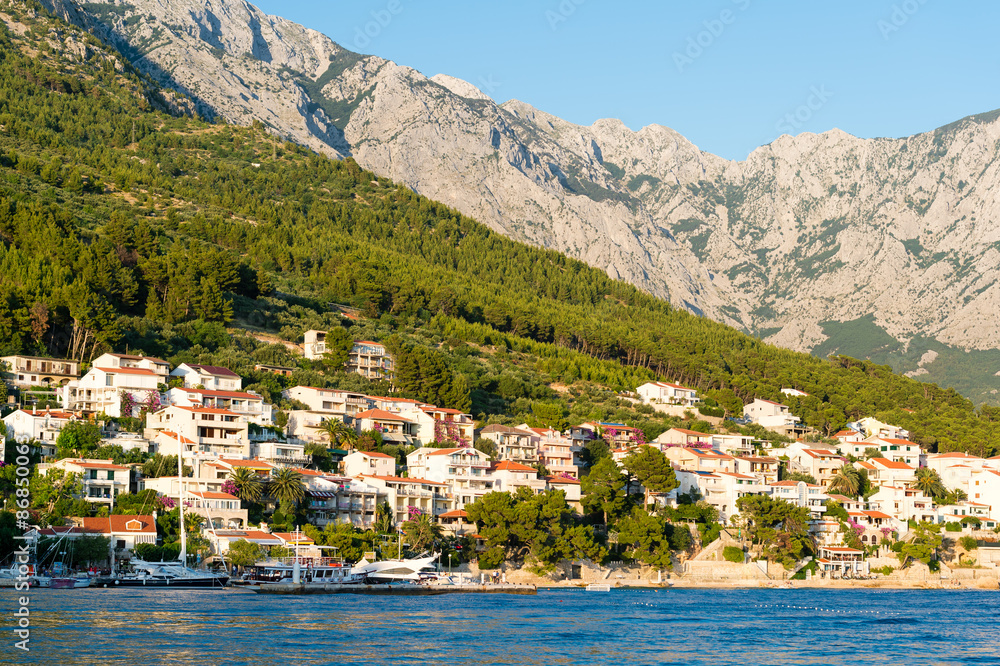 Mountains in Makarska Riviera, Croatia. 