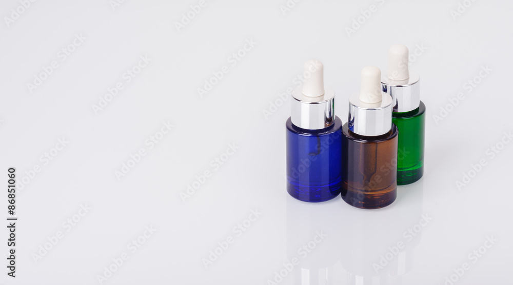 Bottles of aromatic essential oils Bottles of aromatic essential oils