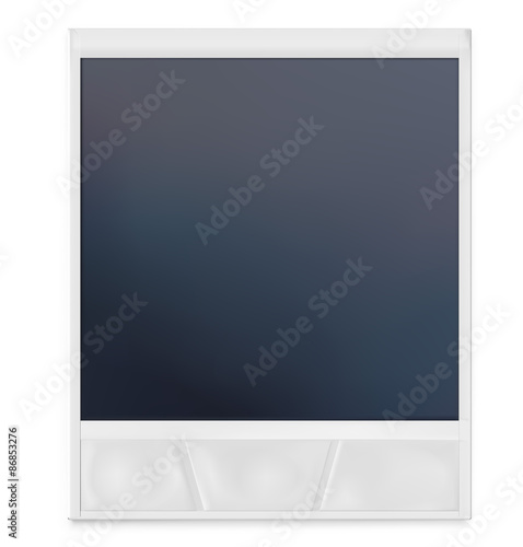 Realistic photo frame isolated on white background. Vector illustration