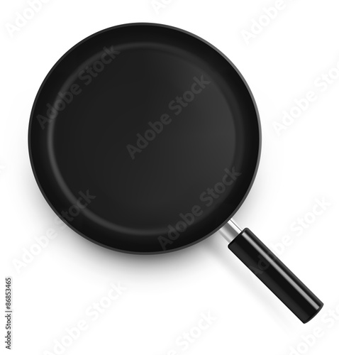 Frying pan isolated on white background. Vector illustration