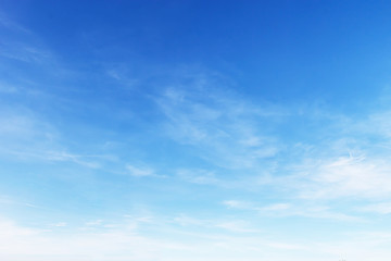 Fantastic soft white clouds against blue sky