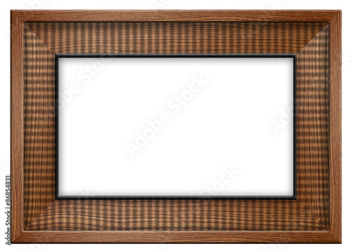 Wood frame isolated on white