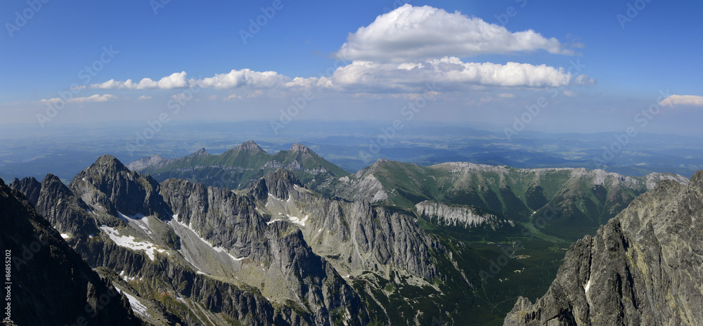 Fototapeta premium Vysoke Tatry (High Tatras) panorama view