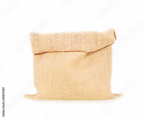 Sackcloth bags isolated on white background
