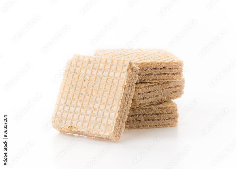 coffee wafer on white background coffee wafer on white background