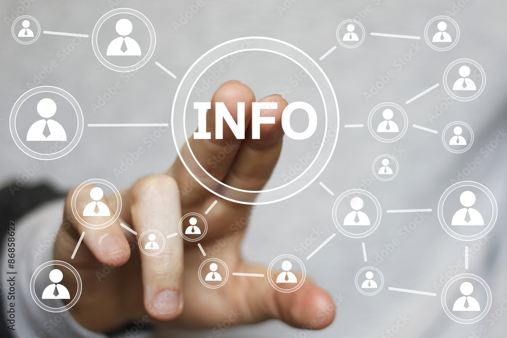 Business button info information online sign Business button info information online sign