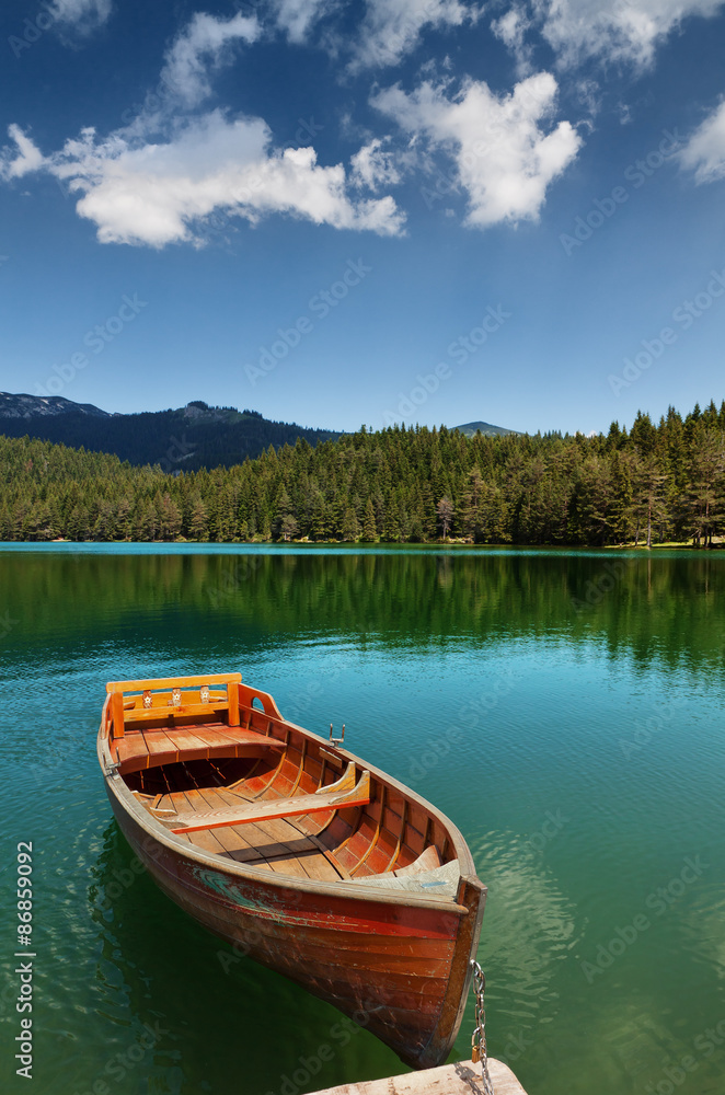 The boats on the lake