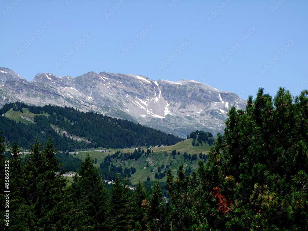 Berge Graubünden in der Schweiz
