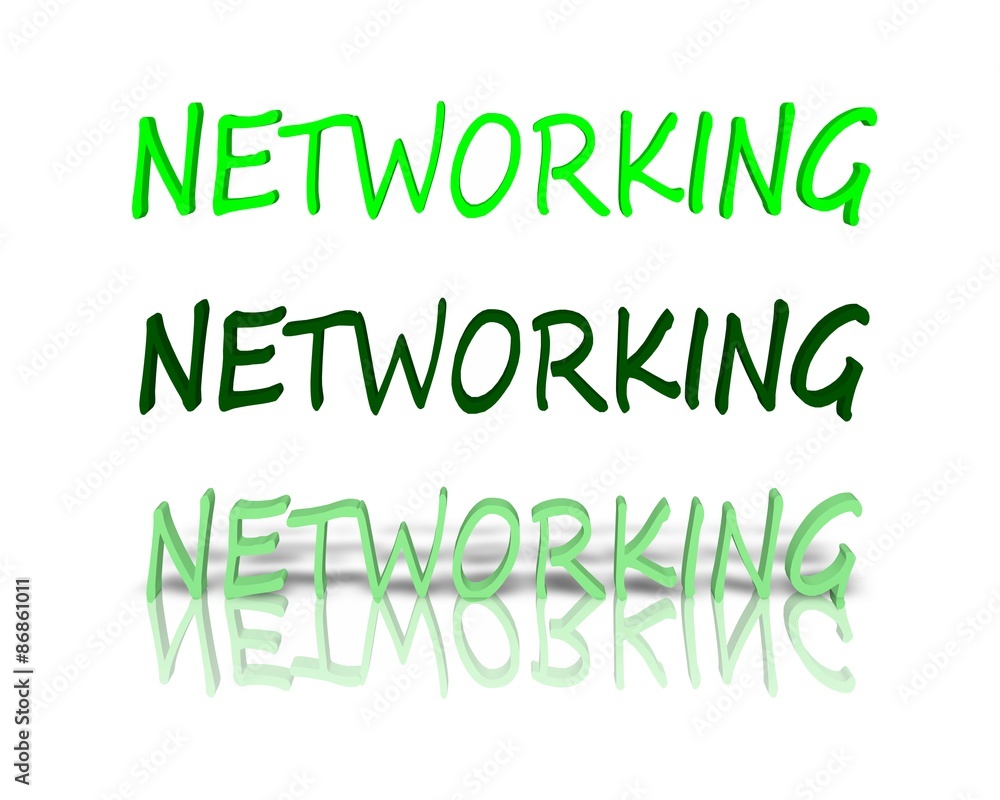 Networking 3d wort 