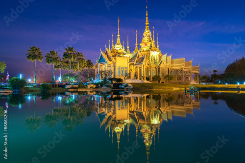 temple in reflection