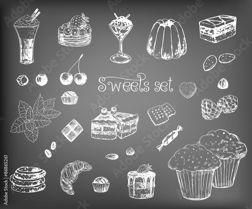 Hand-drawn desserts