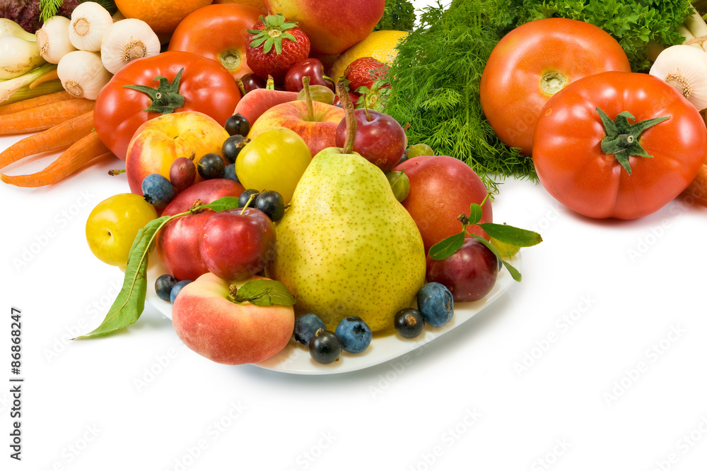 various fruits and vegetables various fruits and vegetables