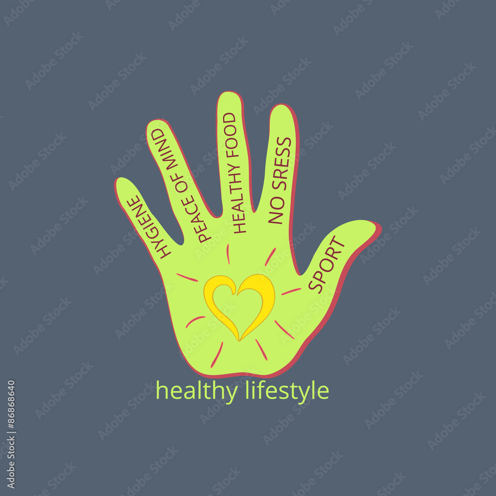 Healthy lifestyle symbol Healthy lifestyle symbol