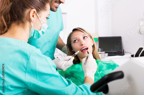 Patient in the dentist's office