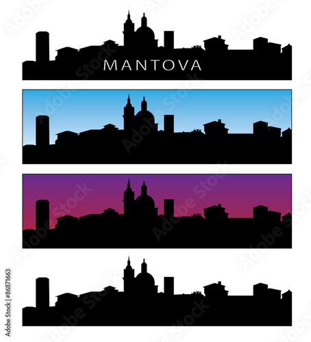 Mantova skyline silhouette