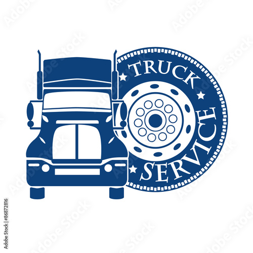 vector illustration design hevy truck automobile service