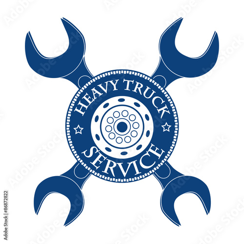 vector illustration design hevy truck automobile service