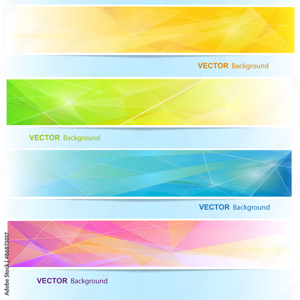 Fototapeta premium A set of vector banners