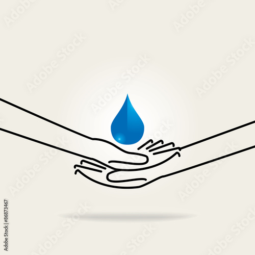 creative save water concept vector illustration 