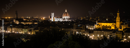Florence by Night. Landscape from Piazzale Michelangelo 