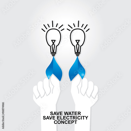 creative save water concept vector illustration 