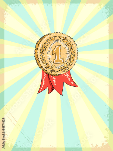 vintage background with motive of success