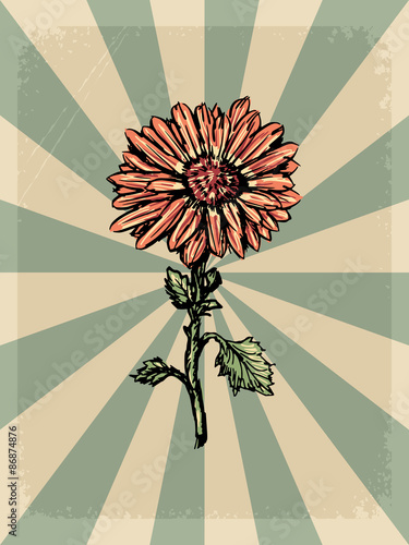 vintage background with floral motive