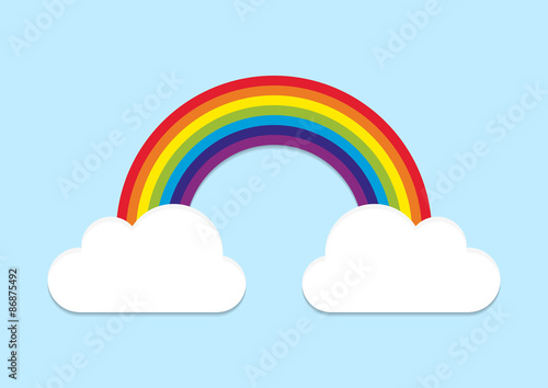 Rainbow illustration from clouds
