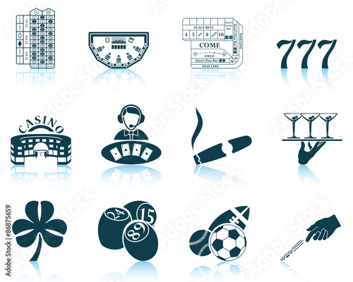 Set of gambling icons