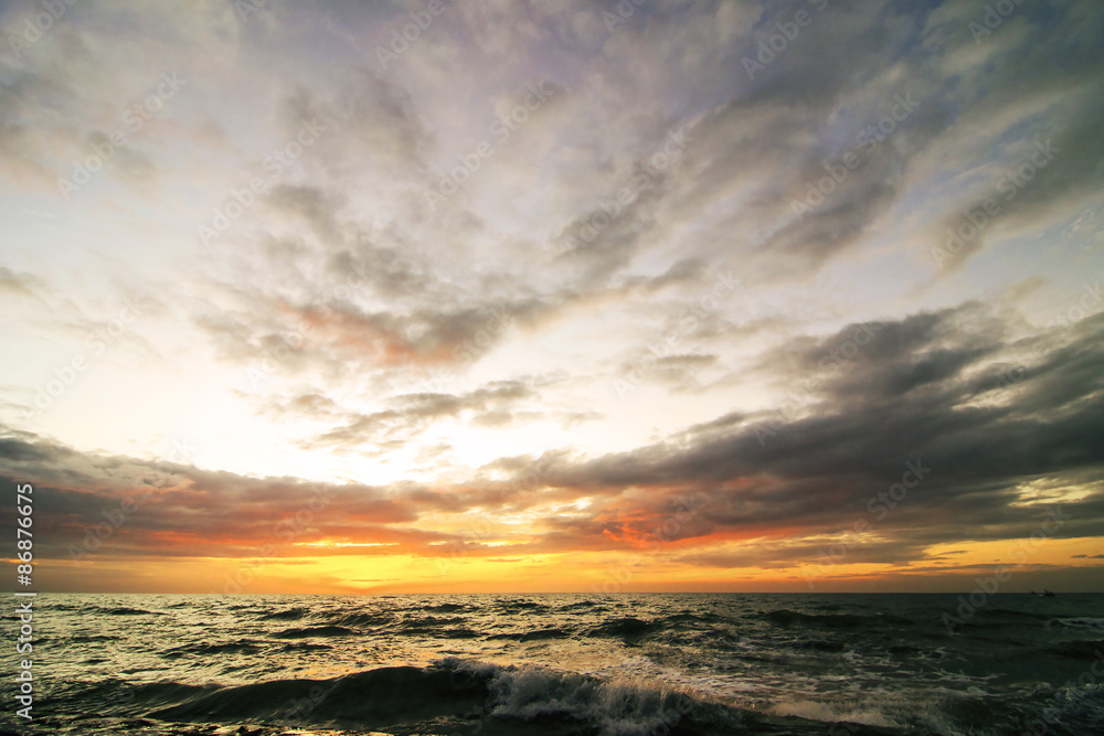 Seascape before sunrise Seascape before sunrise