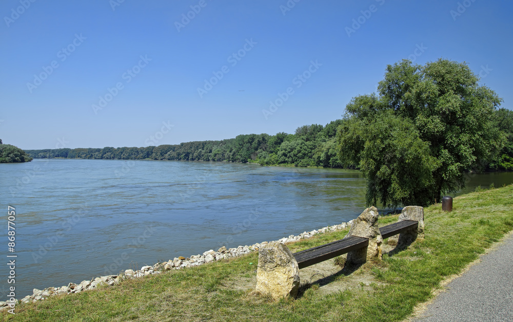 The Danube quay river, Bratislava, Devin, Slovakia