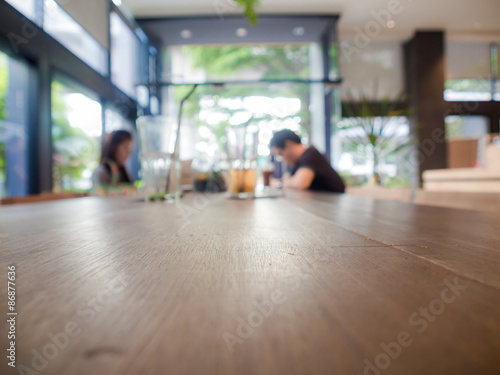 blurred background of talking people in coffee cafe