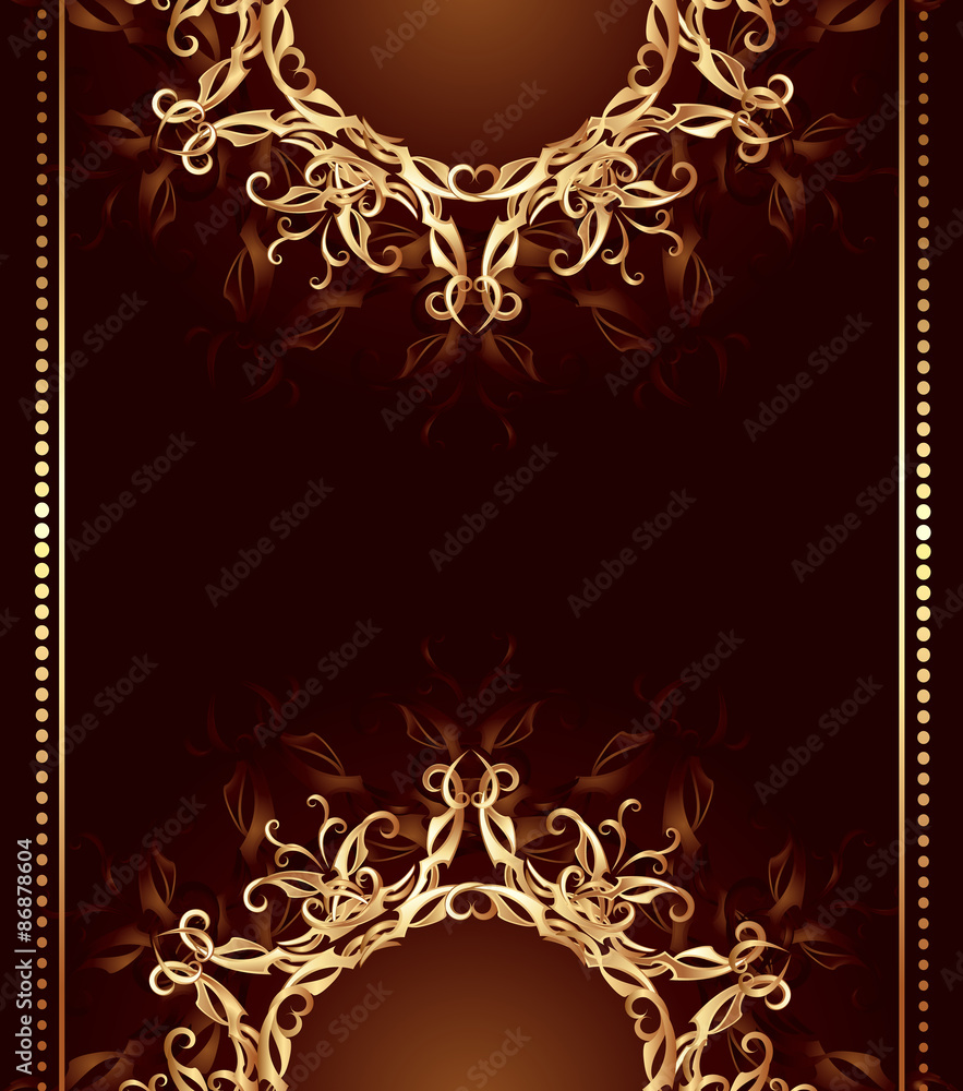 Jewelry Design on a Dark Brown Background