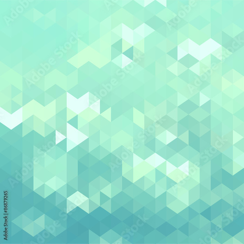 Stylish mosaic background with turquoise green color tones