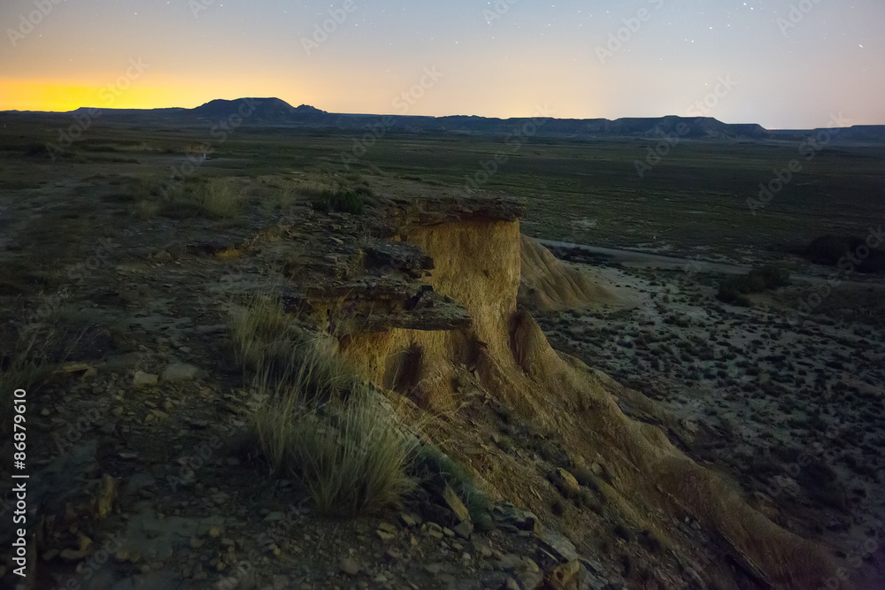 Fototapeta premium cliff in night. Navarra, Spain