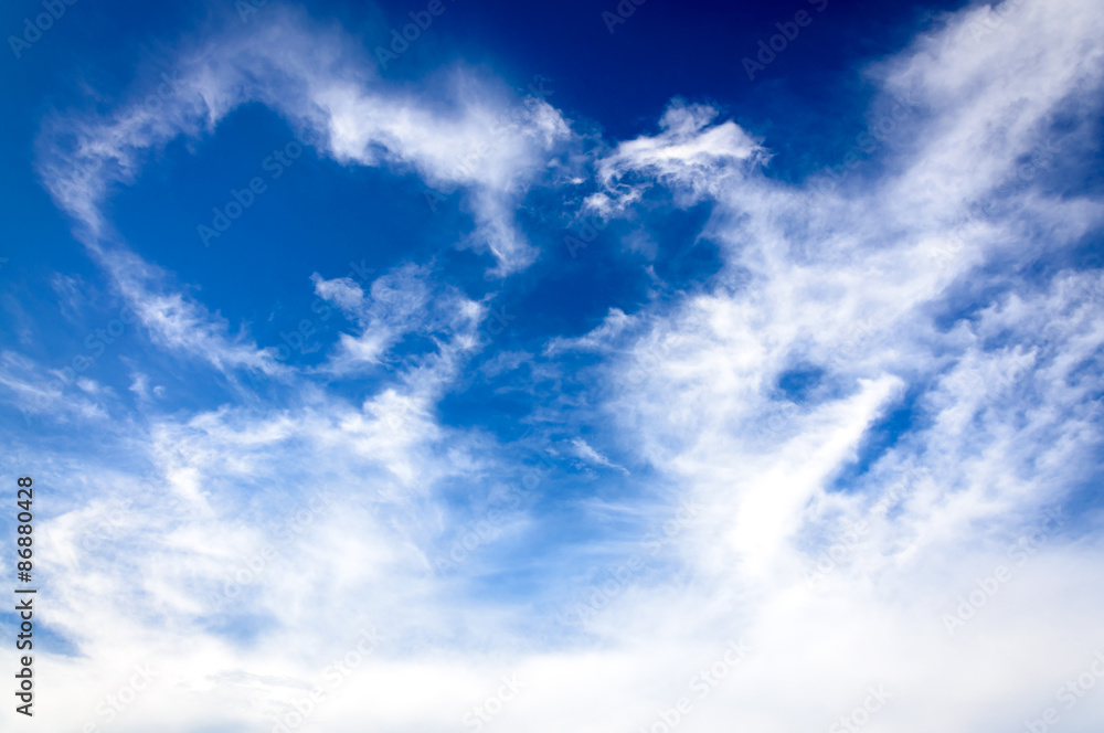 blue sky with clouds