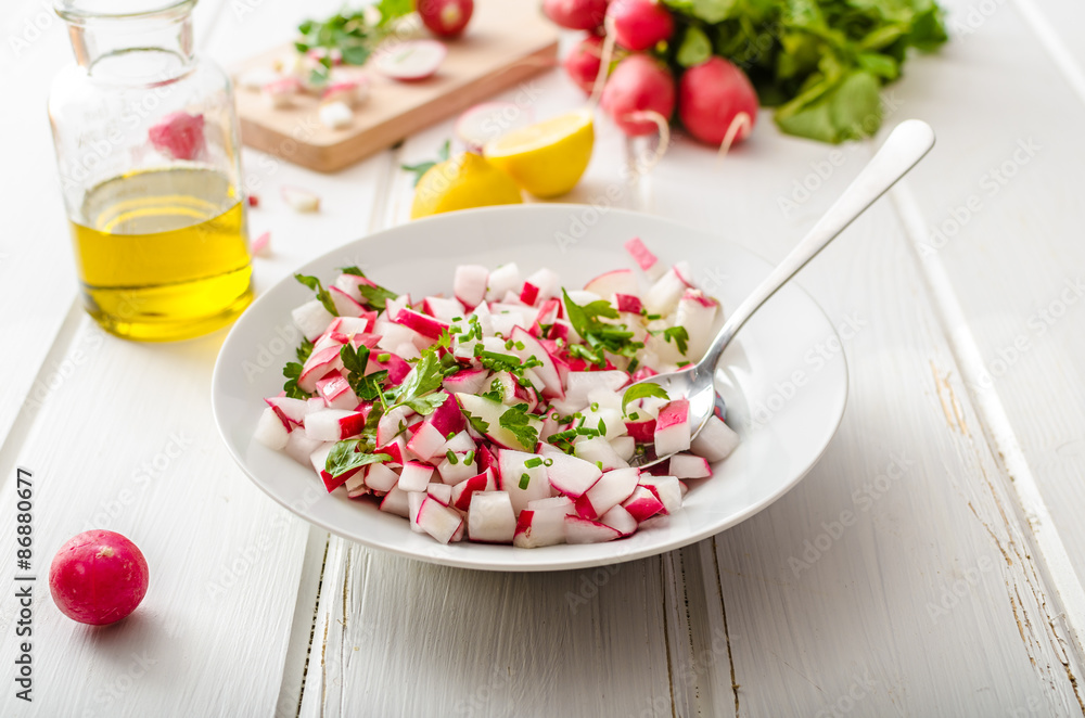 Radish Spring salad with herbs Radish Spring salad with herbs