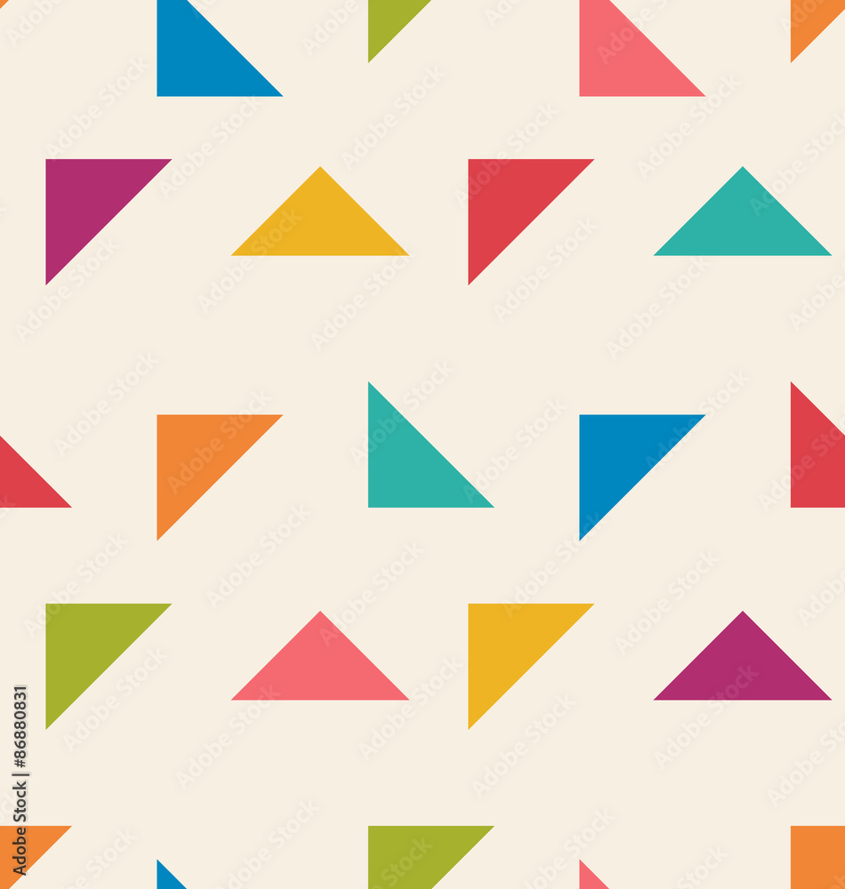 Seamless Pattern with Colorful Triangle Seamless Pattern with Colorful Triangle