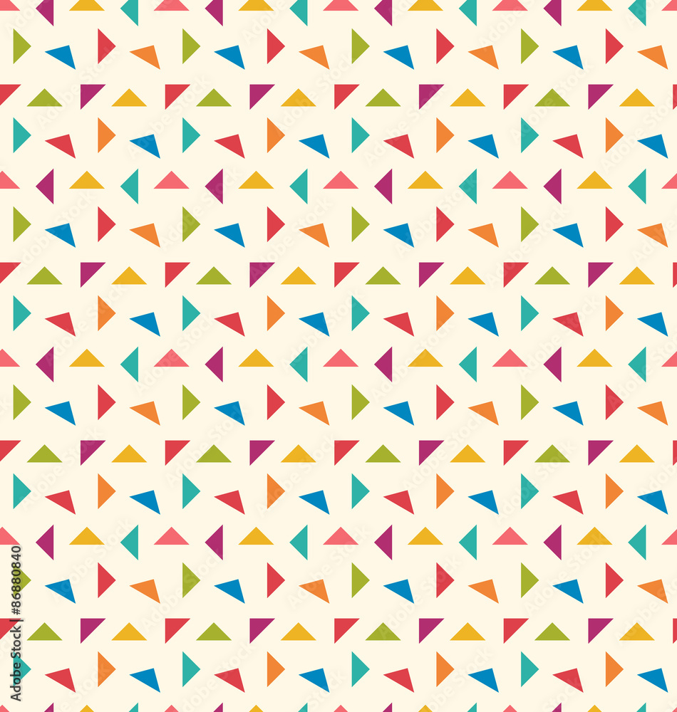  Seamless Pattern with Colorful Geometric Objects