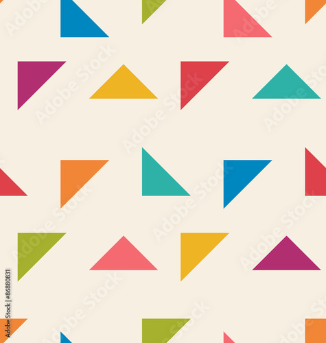 Seamless Pattern with Colorful Triangle