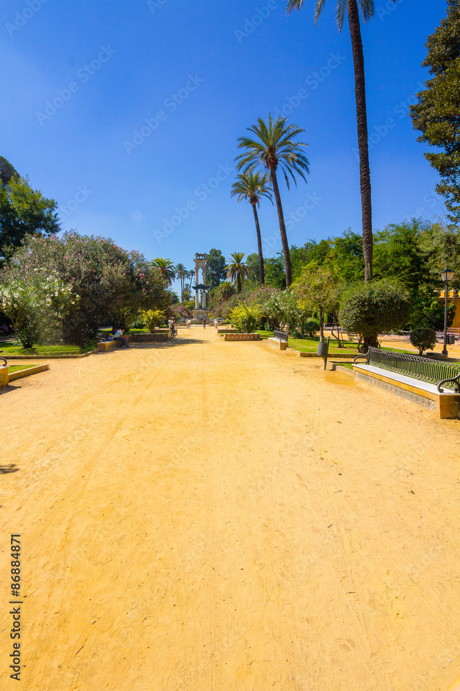 Catalina de Rivera gardens in the city of Seville, Spain