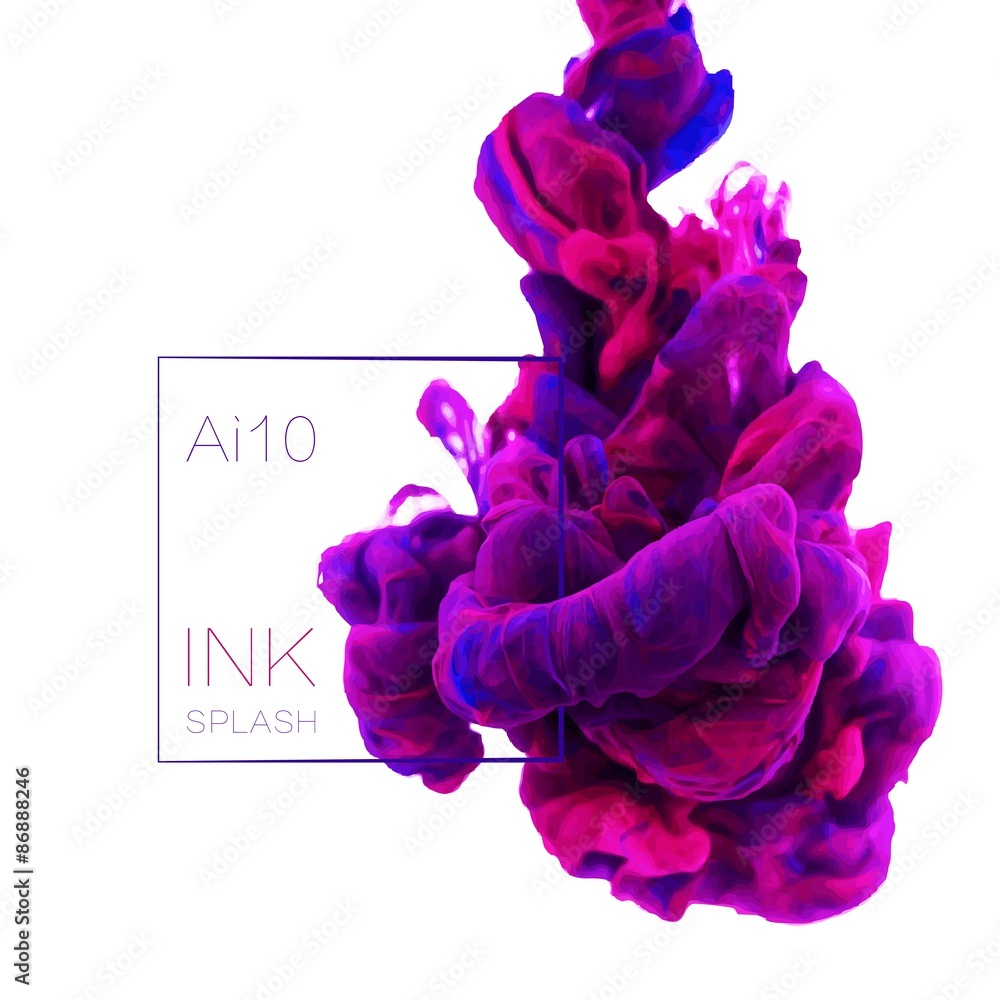 Fototapeta premium realistic vector ink splash