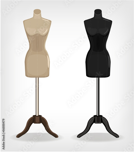 Sewing mannequin. Vector illustration